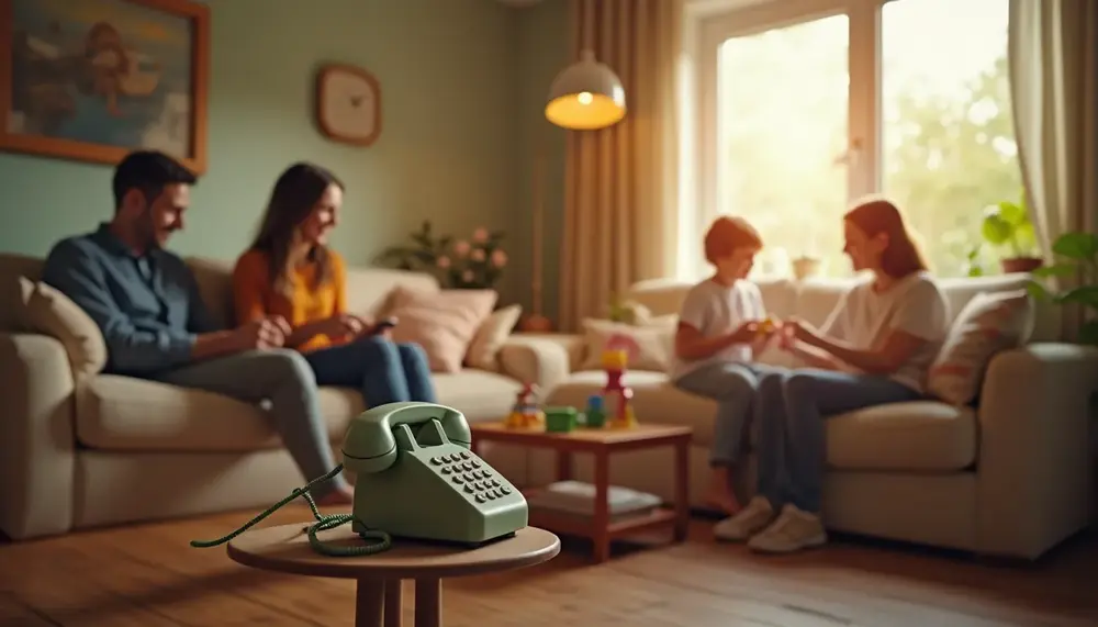 eltern-schuetzen-tochter-vor-smartphone-nutzung-mit-festnetztelefon-und-ueberraschen-sie