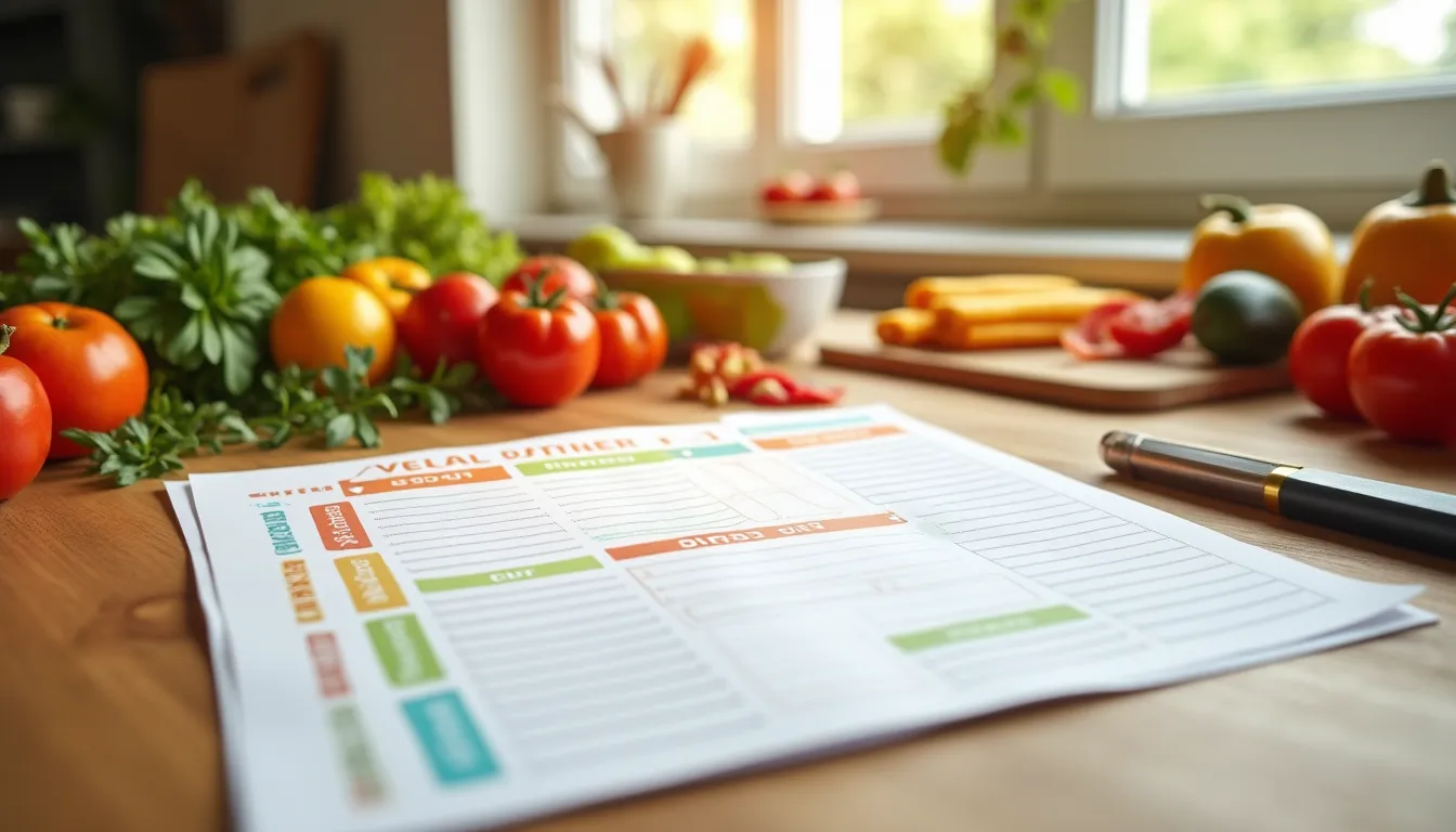 Wochenplaner für Mahlzeiten